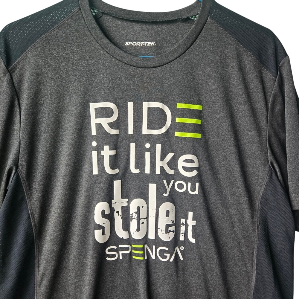 Sport-Tek Spenga Ride It Like You Stole It Performance Shirt Mens‎ Large Gray